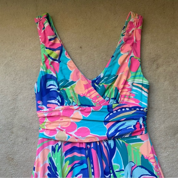 Lilly Pulitzer Sloane Midi Dress Size Small Maxi Sleeveless Beach Tropical - Picture 2 of 6